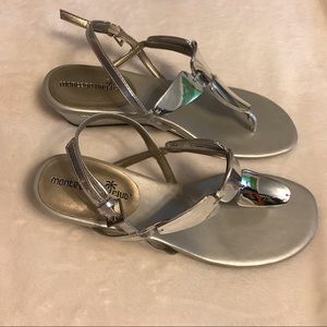 Silver Plated Sandals Size 7.5
